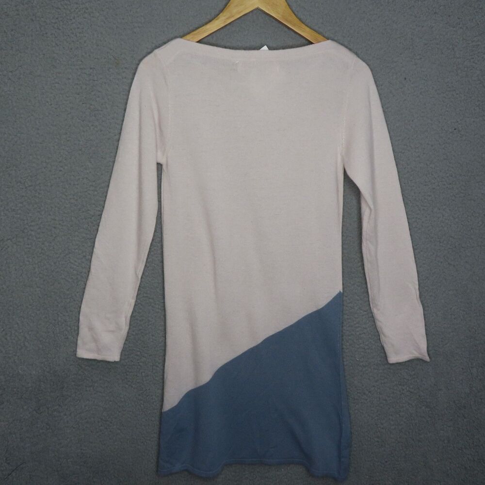 Bianco & Blu Italy Wool Cashmere Colorblock Dress Womens Small Cloud‎ Rice NEW - Picture 3 of 12